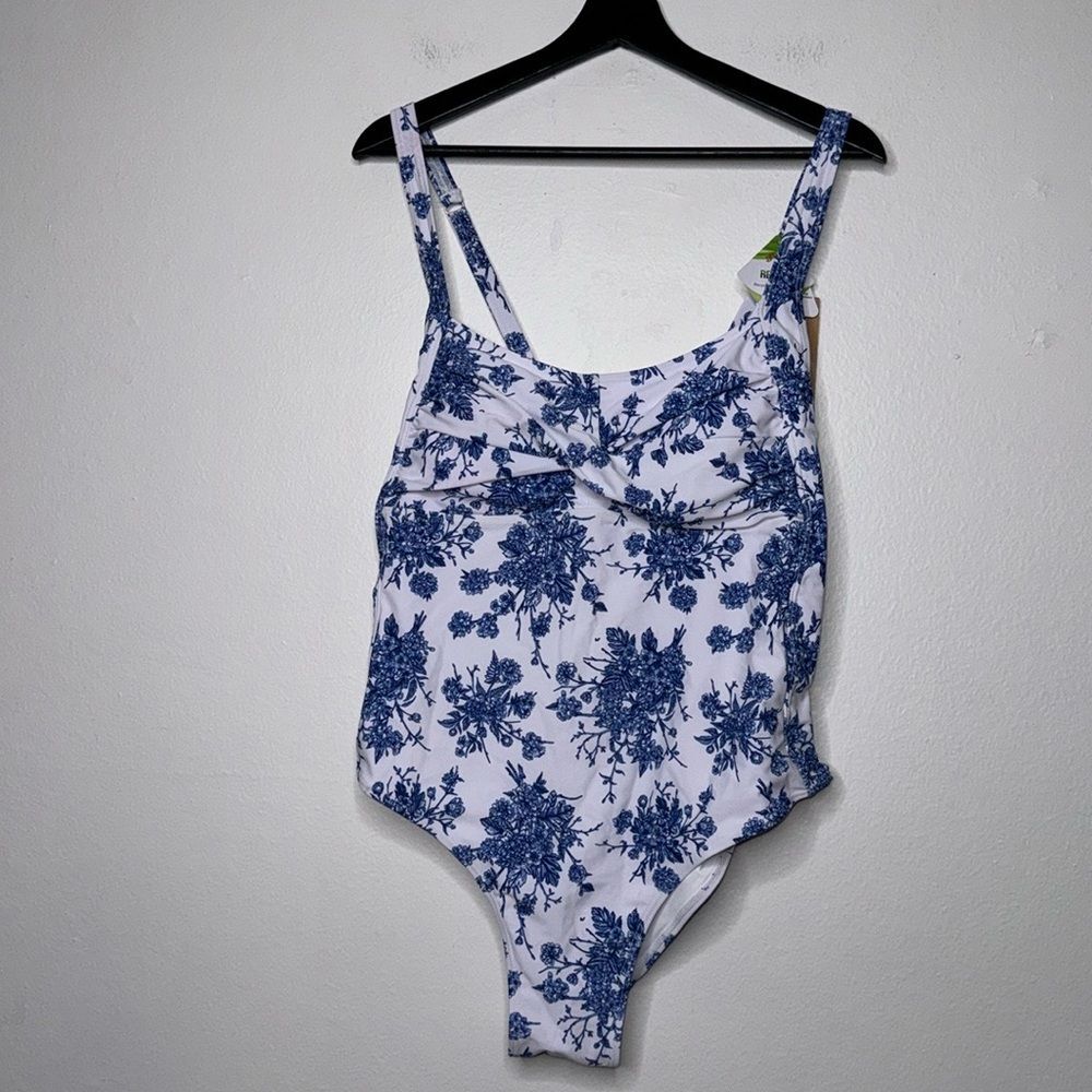 BERLOOK Floral Plus Size One-Piece Swimsuit Size 20 - Picture 5 of 13